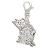 Silver Plated Medium Turkey - Silver Plated Clip on Charm with Mini Year 2025: Year to Remember Jewelry Gift - Celebrations