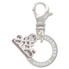 Silver Plated Passionate Fearless Strong Infinity Ring - Silver Plated Clip on Charm with Mini Year 2025: Year to Remember Jewelry Gift - Celebrations
