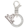 Silver Plated Philippians 4:13 Eternity Ring - Silver Plated Clip on Charm with Mini Year 2025: Year to Remember Jewelry Gift - Celebrations