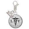 Silver Plated Domed Black LMT - Silver Plated Clip on Charm with Mini Year 2025: Year to Remember Jewelry Gift - Celebrations