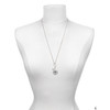 Silver Plated Domed Black MD - Silver Plated Clip on Charm with Mini Year 2025