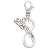 Silver Plated Matthew 17:20 Infinity Sign - Silver Plated Clip on Charm with Mini Year 2025: Year to Remember Jewelry Gift - Celebrations