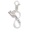 Silver Plated Philippians 4:13 Infinity Sign - Silver Plated Clip on Charm with Mini Year 2025: Year to Remember Jewelry Gift - Celebrations
