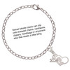 Silver Plated Girl Silhouette in Heart - Silver Plated Clip on Charm with Mini Year 2025 Jewelry Ideas and Examples