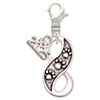 Silver Plated Paw Prints Infinity - Silver Plated Clip on Charm with Mini Year 2025: Year to Remember Jewelry Gift - Celebrations