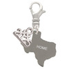 Stainless Steel Home is Texas - Silver Plated Clip on Charm with Mini Year 2025: Year to Remember Jewelry Gift - Celebrations