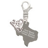 Stainless Steel Texas Raised Texas - Silver Plated Clip on Charm with Mini Year 2025: Year to Remember Jewelry Gift - Celebrations