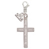 Stainless Steel Proverbs 3:15 - She is Precious Engraved Cross - Silver Plated Clip on Charm with Mini Year 2025: Year to Remember Jewelry Gift - Celebrations