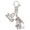 Silver Plated 3-D Ambulance - Silver Plated Clip on Charm with Mini Year 2025: Year to Remember Jewelry Gift - Celebrations