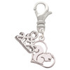 Silver Plated Squirrel in Heart - Silver Plated Clip on Charm with Mini Year 2025: Year to Remember Jewelry Gift - Celebrations