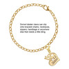 Gold-tone Large Lil Sister Heart with Clear Crystal - Gold-tone Plated Clip on Charm with Mini Year 2025 Jewelry Ideas and Examples