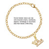 Gold-tone Horizontal Year 2025 - Gold-tone Plated Clip on Charm with Mini Year 2025 Jewelry Ideas and Examples
