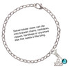 Crystal Teal Channel Drop - Silver Plated Clip on Charm with Mini Year 2025 Jewelry Ideas and Examples
