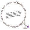February - Purple Crystal Bicone - Silver Plated Clip on Charm with Mini Year 2025 Jewelry Ideas and Examples