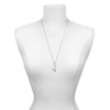 Indian Pink Crystal Bicone - Silver Plated Clip on Charm with Mini Year 2025