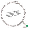 May - Green Crystal Bicone - Silver Plated Clip on Charm with Mini Year 2025 Jewelry Ideas and Examples