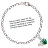 10mm Green Crystal Heart - Silver Plated Clip on Charm with Mini Year 2025 Jewelry Ideas and Examples