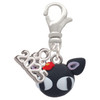 Fimo Clay Cute Kitty - Silver Plated Clip on Charm with Mini Year 2025: Year to Remember Jewelry Gift - Celebrations