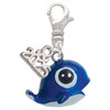 Resin Cute Blue Whale - Silver Plated Clip on Charm with Mini Year 2025: Year to Remember Jewelry Gift - Celebrations