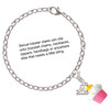Resin Pink Cupcake with White Frosting - Silver Plated Clip on Charm with Mini Year 2025 Jewelry Ideas and Examples