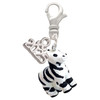 Resin Zebra - Silver Plated Clip on Charm with Mini Year 2025: Year to Remember Jewelry Gift - Celebrations