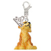 Resin Sitting Puppy - Silver Plated Clip on Charm with Mini Year 2025: Year to Remember Jewelry Gift - Celebrations