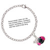 Resin Hot Pink & Black Ladybug Sweetie - Silver Plated Clip on Charm with Mini Year 2025 Jewelry Ideas and Examples