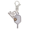 Two Tone Pickleball Paddle - Silver Plated Clip on Charm with Mini Year 2025: Year to Remember Jewelry Gift - Celebrations