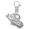 Silver Plated Pickleball Heart - Silver Plated Clip on Charm with Mini Year 2025: Year to Remember Jewelry Gift - Celebrations