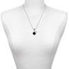 Acrylic 1/2" Disc Black - Silver Plated Twist Rope Bead Charm Dangle with Mini Year 2025 as a necklace pendant