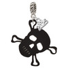 Acrylic Large Black Skull - Silver Plated Twist Rope Bead Charm Dangle with Mini Year 2025: Year to Remember Jewelry Gift - Celebrations