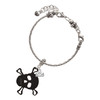 Silver Plated 3-D Imitation Pearl & Clear Crystal Owl - Silver Plated Twist Rope Bead Charm Dangle with Mini Year 2025 on a large hole bead bracelet Jewelry Ideas and Examples