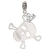 Acrylic Large Mirror Skull - Silver Plated Twist Rope Bead Charm Dangle with Mini Year 2025: Year to Remember Jewelry Gift - Celebrations