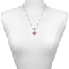 Acrylic Pink "Cool Cat / Purr Fect" Heart - Silver Plated Twist Rope Bead Charm Dangle with Mini Year 2025 as a necklace pendant