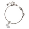 Silver Plated Antiqued Round Seal - Initial - U - Silver Plated Twist Rope Bead Charm Dangle with Mini Year 2025 on a large hole bead bracelet Jewelry Ideas and Examples
