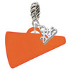 Acrylic Large Orange Megaphone - Silver Plated Twist Rope Bead Charm Dangle with Mini Year 2025: Year to Remember Jewelry Gift - Celebrations