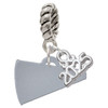 Acrylic Silver Plated Megaphone - Silver Plated Twist Rope Bead Charm Dangle with Mini Year 2025: Year to Remember Jewelry Gift - Celebrations