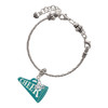 March - Hot Blue Crystal Bicone - Silver Plated Twist Rope Bead Charm Dangle with Mini Year 2025 on a large hole bead bracelet Jewelry Ideas and Examples