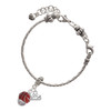10mm Gold-tone Crystal Heart - Gold-tone Plated Twist Rope Bead Charm Dangle with Mini Year 2025 on a large hole bead bracelet Jewelry Ideas and Examples
