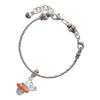 10mm Hot Blue Crystal Heart - Silver Plated Twist Rope Bead Charm Dangle with Mini Year 2025 on a large hole bead bracelet Jewelry Ideas and Examples