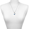 Silver Plated Crystal Royal Blue Spinner - Silver Plated Twist Rope Bead Charm Dangle with Mini Year 2025 as a necklace pendant