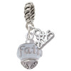 Silver Plated Faith on White Spinners - Silver Plated Twist Rope Bead Charm Dangle with Mini Year 2025: Year to Remember Jewelry Gift - Celebrations