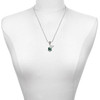 Silver Plated Green Enamel Alligator Spinner - Silver Plated Twist Rope Bead Charm Dangle with Mini Year 2025 as a necklace pendant