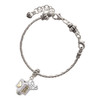 Resin Chocolate Cupcake with Pink Frosting - Silver Plated Twist Rope Bead Charm Dangle with Mini Year 2025 on a large hole bead bracelet Jewelry Ideas and Examples