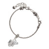 Resin Brown Pony - Silver Plated Twist Rope Bead Charm Dangle with Mini Year 2025 on a large hole bead bracelet Jewelry Ideas and Examples