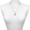 12mm Glass Lime Green - Roller Spinner - Silver Plated Twist Rope Bead Charm Dangle with Mini Year 2025 as a necklace pendant