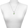 Lime Green Faceted Glass Spinner - Silver Plated Twist Rope Bead Charm Dangle with Mini Year 2025 as a necklace pendant