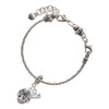 Resin Panda Bear Graduate - Silver Plated Twist Rope Bead Charm Dangle with Mini Year 2025 on a large hole bead bracelet Jewelry Ideas and Examples