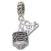 Silver Plated Celtic Knot Band Spinner - Silver Plated Twist Rope Bead Charm Dangle with Mini Year 2025: Year to Remember Jewelry Gift - Celebrations