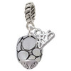 Silver Plated Flat Pebbles Spinner - Silver Plated Twist Rope Bead Charm Dangle with Mini Year 2025: Year to Remember Jewelry Gift - Celebrations